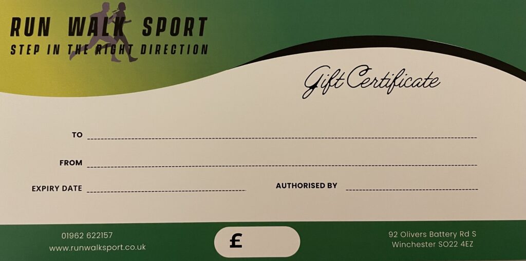 Run Walk Sport Winchester Gift Voucher